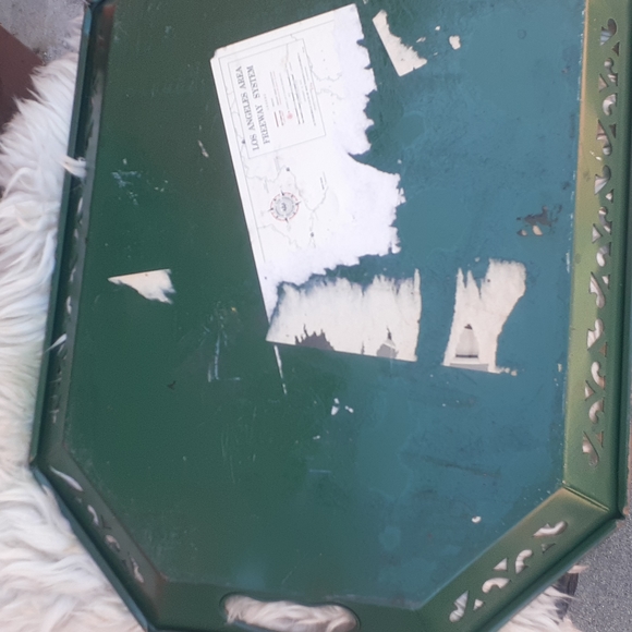 VINTAGE PINK ROSES FLORAL TOLE SERVING TRAY / Display WALL DECOR - Picture 9 of 14